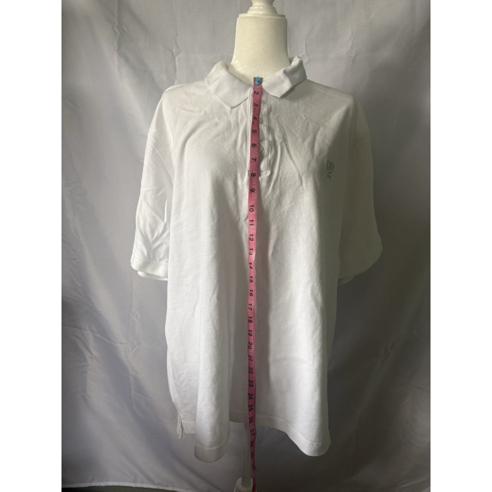 IZOD Silk Wash Polo Shirt Mens 2XL Preppy 100% Cotton Short Sleeve Crest Logo - Picture 7 of 8
